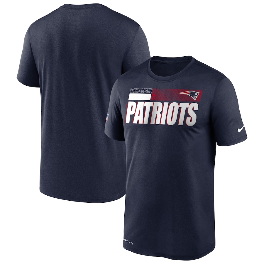 Men's New England Patriots 2020 Navy Sideline Impact Legend Performance T-Shirt